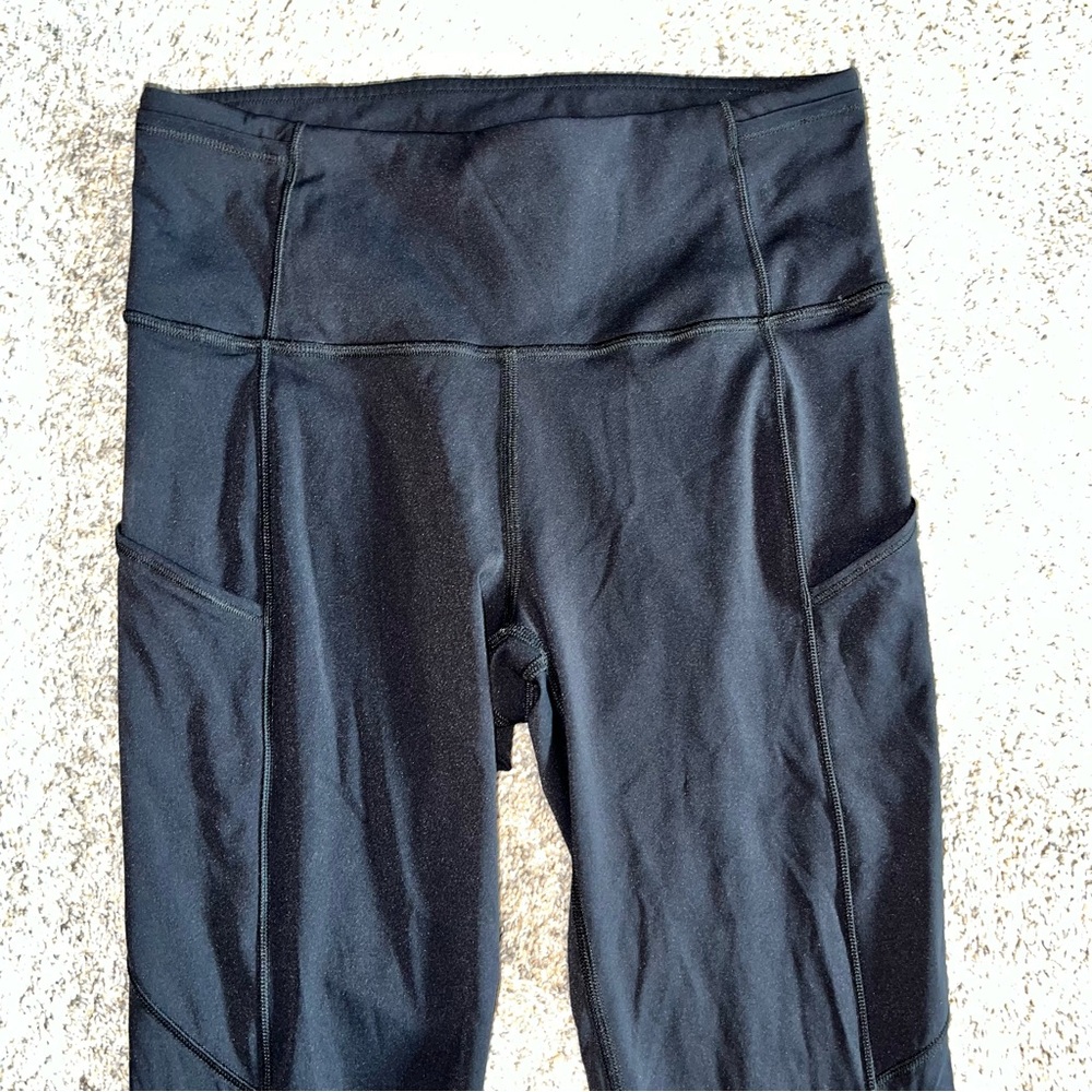 Lululemon Black Side Pocket Drawstring Leggings - image 2